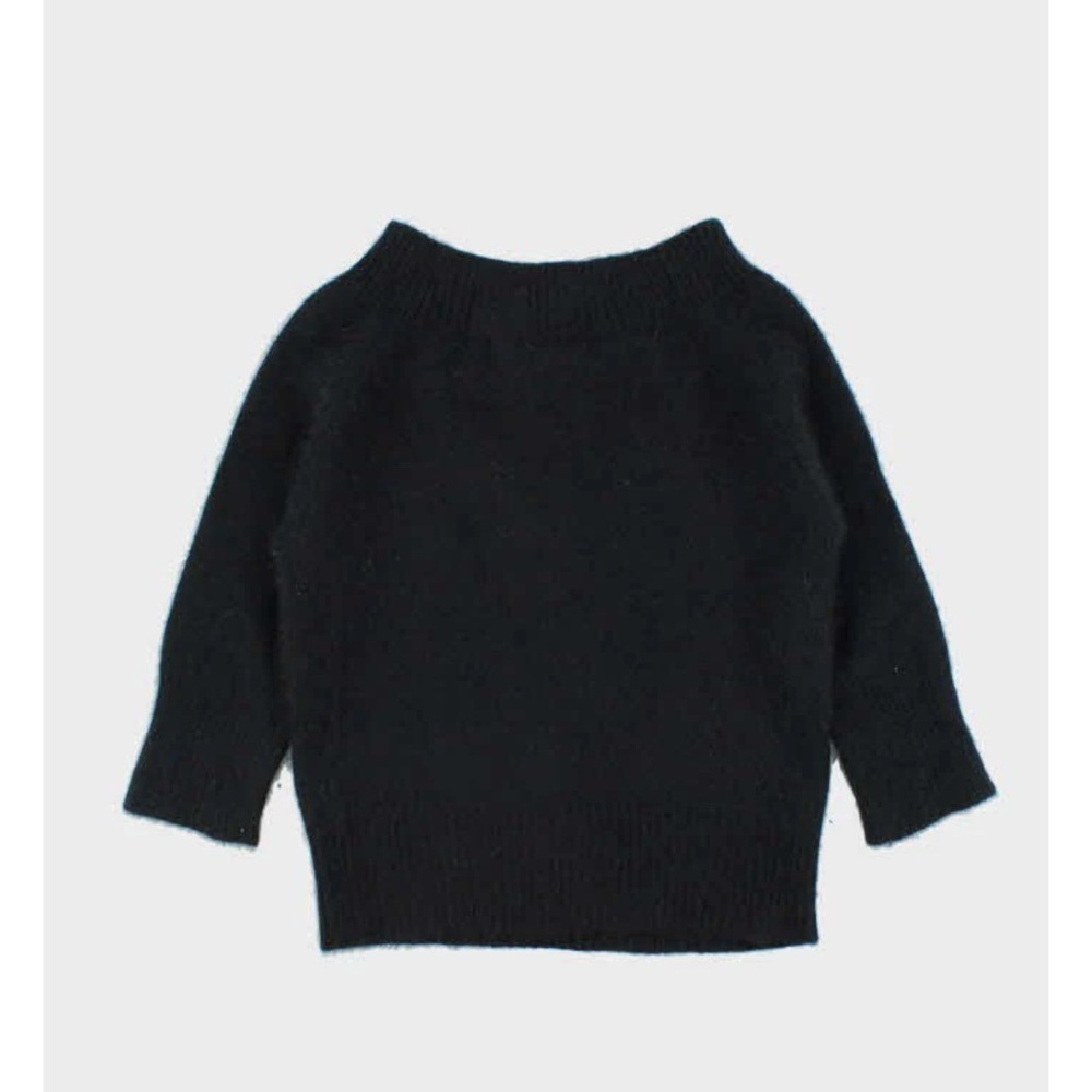 Mercer & Madison Angora Rabbit Hair Knit Sweater Black Fits Small